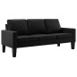 vidaXL 3-Sitzer-Sofa Schwarz Kunstleder vidaXL 3-Sitzer-Sofa Schwarz Kunstleder