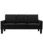vidaXL 3-Sitzer-Sofa Schwarz Kunstleder vidaXL 3-Sitzer-Sofa Schwarz Kunstleder