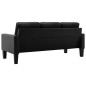 vidaXL 3-Sitzer-Sofa Schwarz Kunstleder vidaXL 3-Sitzer-Sofa Schwarz Kunstleder