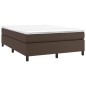 vidaXL Boxspringbett mit Matratze Braun 140x190 cm Kunstleder vidaXL Boxspringbett mit Matratze Braun 140x190 cm Kunstleder