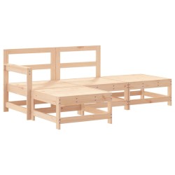 vidaXL 4-tlg. Garten-Lounge-Set Massivholz Kiefer