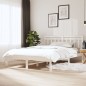 vidaXL Massivholzbett Weiß 135x190 cm vidaXL Massivholzbett Weiß 135x190 cm