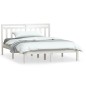 vidaXL Massivholzbett Weiß 135x190 cm vidaXL Massivholzbett Weiß 135x190 cm