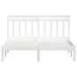 vidaXL Massivholzbett Weiß 135x190 cm vidaXL Massivholzbett Weiß 135x190 cm