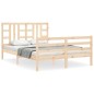 vidaXL Massivholzbett mit Kopfteil 140x190 cm vidaXL Massivholzbett mit Kopfteil 140x190 cm