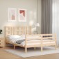 vidaXL Massivholzbett mit Kopfteil 140x190 cm vidaXL Massivholzbett mit Kopfteil 140x190 cm