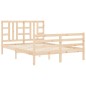 vidaXL Massivholzbett mit Kopfteil 140x190 cm vidaXL Massivholzbett mit Kopfteil 140x190 cm