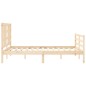 vidaXL Massivholzbett mit Kopfteil 140x190 cm vidaXL Massivholzbett mit Kopfteil 140x190 cm