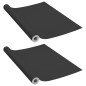 vidaXL Möbelfolien Selbstklebend 2 Stk. Schwarz 500x90 cm PVC vidaXL Möbelfolien Selbstklebend 2 Stk. Schwarz 500x90 cm PVC