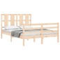 vidaXL Massivholzbett mit Kopfteil 140x190 cm vidaXL Massivholzbett mit Kopfteil 140x190 cm