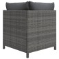vidaXL 6-tlg. Garten-Lounge-Set mit Kissen Poly Rattan Grau vidaXL 6-tlg. Garten-Lounge-Set mit Kissen Poly Rattan Grau