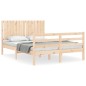 vidaXL Massivholzbett mit Kopfteil 140x190 cm vidaXL Massivholzbett mit Kopfteil 140x190 cm