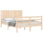 vidaXL Massivholzbett mit Kopfteil 140x190 cm vidaXL Massivholzbett mit Kopfteil 140x190 cm