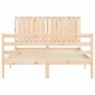 vidaXL Massivholzbett mit Kopfteil 140x190 cm vidaXL Massivholzbett mit Kopfteil 140x190 cm
