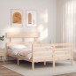 vidaXL Massivholzbett mit Kopfteil 140x190 cm vidaXL Massivholzbett mit Kopfteil 140x190 cm