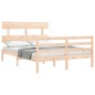 vidaXL Massivholzbett mit Kopfteil 140x190 cm vidaXL Massivholzbett mit Kopfteil 140x190 cm