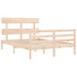vidaXL Massivholzbett mit Kopfteil 140x190 cm vidaXL Massivholzbett mit Kopfteil 140x190 cm