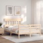 vidaXL Massivholzbett mit Kopfteil 140x190 cm vidaXL Massivholzbett mit Kopfteil 140x190 cm