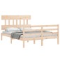 vidaXL Massivholzbett mit Kopfteil 140x190 cm vidaXL Massivholzbett mit Kopfteil 140x190 cm