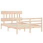 vidaXL Massivholzbett mit Kopfteil 140x190 cm vidaXL Massivholzbett mit Kopfteil 140x190 cm