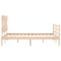 vidaXL Massivholzbett mit Kopfteil 140x190 cm vidaXL Massivholzbett mit Kopfteil 140x190 cm