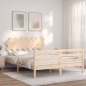 vidaXL Massivholzbett mit Kopfteil 140x190 cm vidaXL Massivholzbett mit Kopfteil 140x190 cm