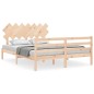 vidaXL Massivholzbett mit Kopfteil 140x190 cm vidaXL Massivholzbett mit Kopfteil 140x190 cm