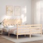 vidaXL Massivholzbett mit Kopfteil 140x190 cm vidaXL Massivholzbett mit Kopfteil 140x190 cm