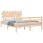 vidaXL Massivholzbett mit Kopfteil 140x190 cm vidaXL Massivholzbett mit Kopfteil 140x190 cm