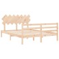 vidaXL Massivholzbett mit Kopfteil 140x190 cm vidaXL Massivholzbett mit Kopfteil 140x190 cm