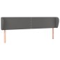 vidaXL Kopfteil mit Ohren Grau 203x23x78/88 cm Kunstleder vidaXL Kopfteil mit Ohren Grau 203x23x78/88 cm Kunstleder