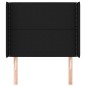 vidaXL Kopfteil mit Ohren Schwarz 83x16x118/128 cm Stoff vidaXL Kopfteil mit Ohren Schwarz 83x16x118/128 cm Stoff