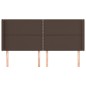 vidaXL Kopfteil mit Ohren Braun 203x16x118/128 cm Kunstleder