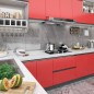 Möbelfolien Selbstklebend 2 Stk. Rot 500x90 cm PVC Möbelfolien Selbstklebend 2 Stk. Rot 500x90 cm PVC