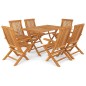 vidaXL 7-tlg. Garten-Essgruppe Massivholz Teak vidaXL 7-tlg. Garten-Essgruppe Massivholz Teak