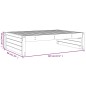 vidaXL Gartenhocker Grau 120x80 cm Massivholz Kiefer vidaXL Gartenhocker Grau 120x80 cm Massivholz Kiefer