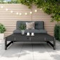 vidaXL Gartenhocker Schwarz 120x80 cm Massivholz Kiefer vidaXL Gartenhocker Schwarz 120x80 cm Massivholz Kiefer