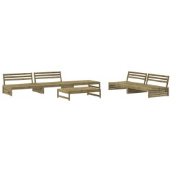 vidaXL 6-tlg. Garten-Lounge-Set Imprägniertes Kiefernholz