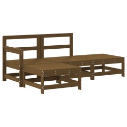 vidaXL 4-tlg. Garten-Lounge-Set Honigbraun Massivholz Kiefer