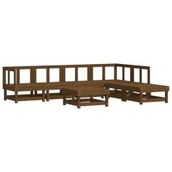 vidaXL 7-tlg. Garten-Lounge-Set Honigbraun Massivholz Kiefer