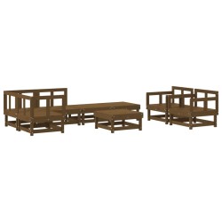 vidaXL 8-tlg. Garten-Lounge-Set Honigbraun Massivholz Kiefer