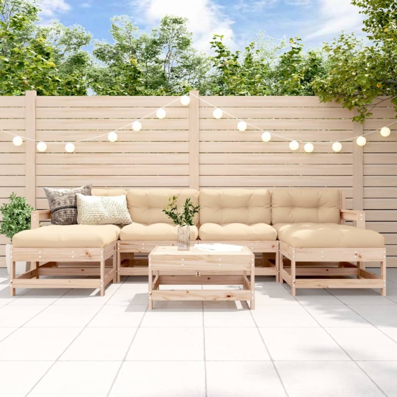vidaXL 7-tlg. Garten-Lounge-Set Massivholz Kiefer vidaXL 7-tlg. Garten-Lounge-Set Massivholz Kiefer