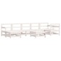 vidaXL 8-tlg. Garten-Lounge-Set Weiß Massivholz Kiefer vidaXL 8-tlg. Garten-Lounge-Set Weiß Massivholz Kiefer