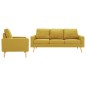 vidaXL 2-tlg. Sofagarnitur Stoff Gelb vidaXL 2-tlg. Sofagarnitur Stoff Gelb