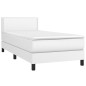vidaXL Boxspringbett mit Matratze & LED Weiß 90x200 cm Kunstleder vidaXL Boxspringbett mit Matratze & LED Weiß 90x200 cm Kunstleder