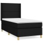 vidaXL Boxspringbett mit Matratze Schwarz 80x200 cm Stoff vidaXL Boxspringbett mit Matratze Schwarz 80x200 cm Stoff