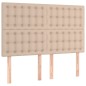 vidaXL Boxspringbett mit Matratze & LED Cappuccino-Braun 140x190cm vidaXL Boxspringbett mit Matratze & LED Cappuccino-Braun 140x190cm