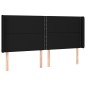 vidaXL Boxspringbett mit Matratze & LED Schwarz 160x200 cm Stoff vidaXL Boxspringbett mit Matratze & LED Schwarz 160x200 cm Stoff