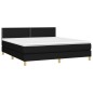 vidaXL Boxspringbett mit Matratze Schwarz 160x200 cm Stoff vidaXL Boxspringbett mit Matratze Schwarz 160x200 cm Stoff