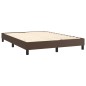 vidaXL Boxspringbett mit Matratze Braun 140x190 cm Kunstleder vidaXL Boxspringbett mit Matratze Braun 140x190 cm Kunstleder
